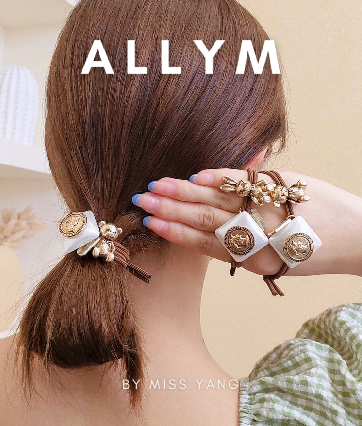 Dây buộc tóc, cột tóc chun hình gấu phong cách Hàn Quốc ALLYM.Accessories