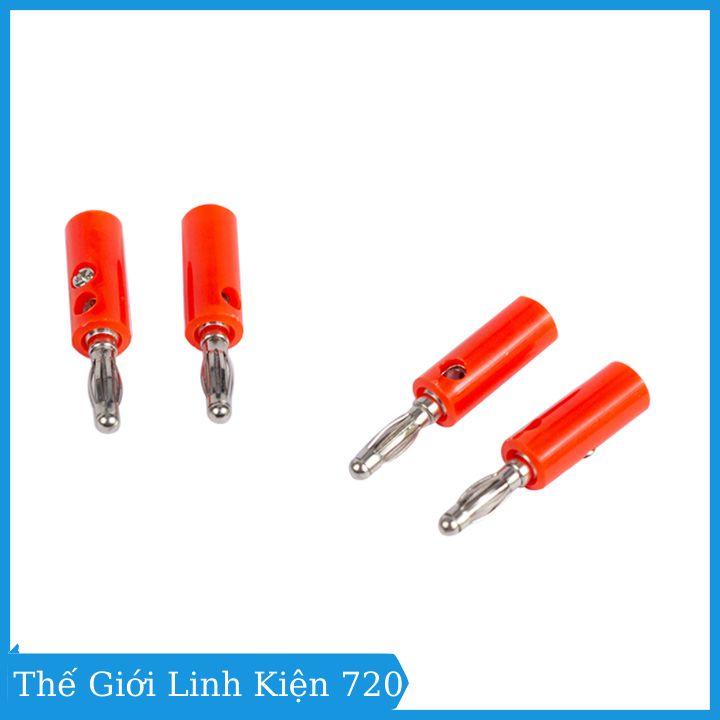 Jack bắp chuối 910MR 4mm đực bộ 10 giắc (5 đỏ 5 đen)