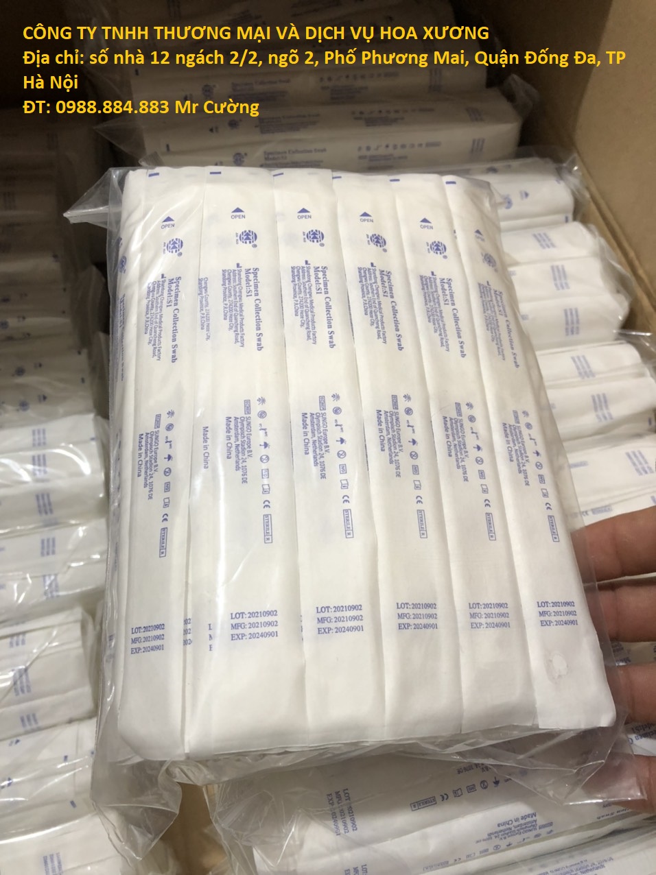 Combo 200 que tăm bông que tỵ hầu que test Covid 19