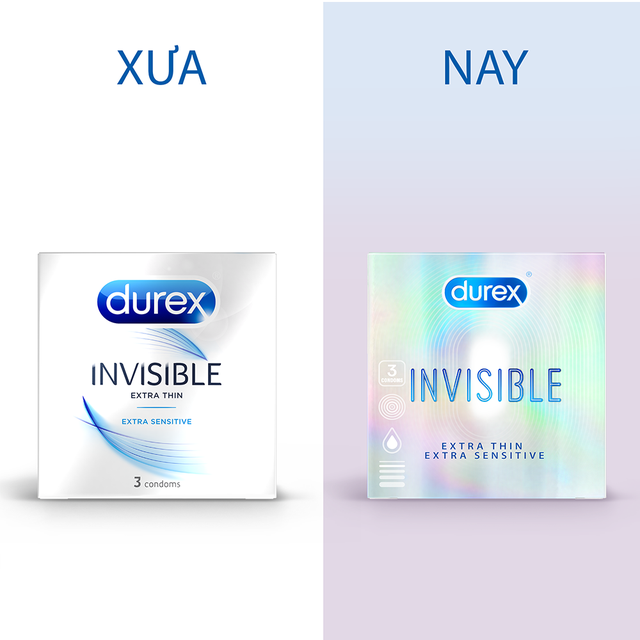 Bao Cao Su DurexInvisible Extra Thin Extra Sensitive 3 Bao