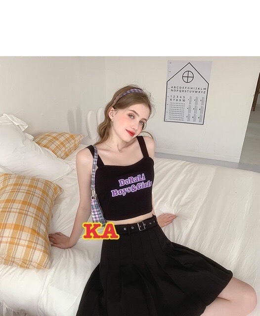 ÁO CROPTOP HAI DÂY CỰC XINH SNU