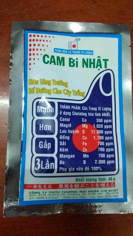 Cam bi Nhật tăng trưởng bổ dưỡng cho cây trồng gói 40gr