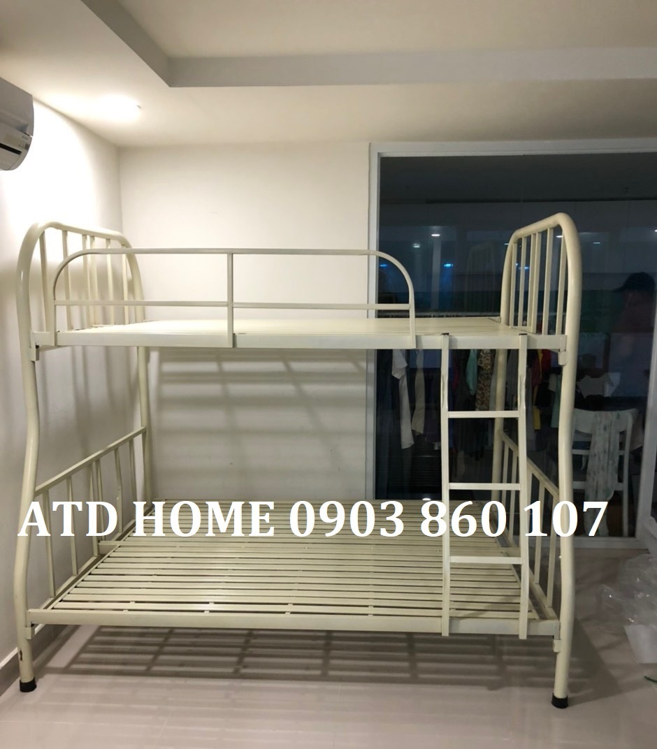 [HCM]Giường tầng trên 1m4 dưới 1m6 dài 2m giường tầng sắt tròn phi 49 dảm bảo ngủ ngon giấc giao hàng toàn quốc