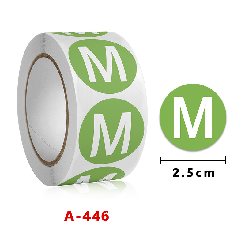 Cuộn 500 tem Sticker dán size quần áo  2.5cm