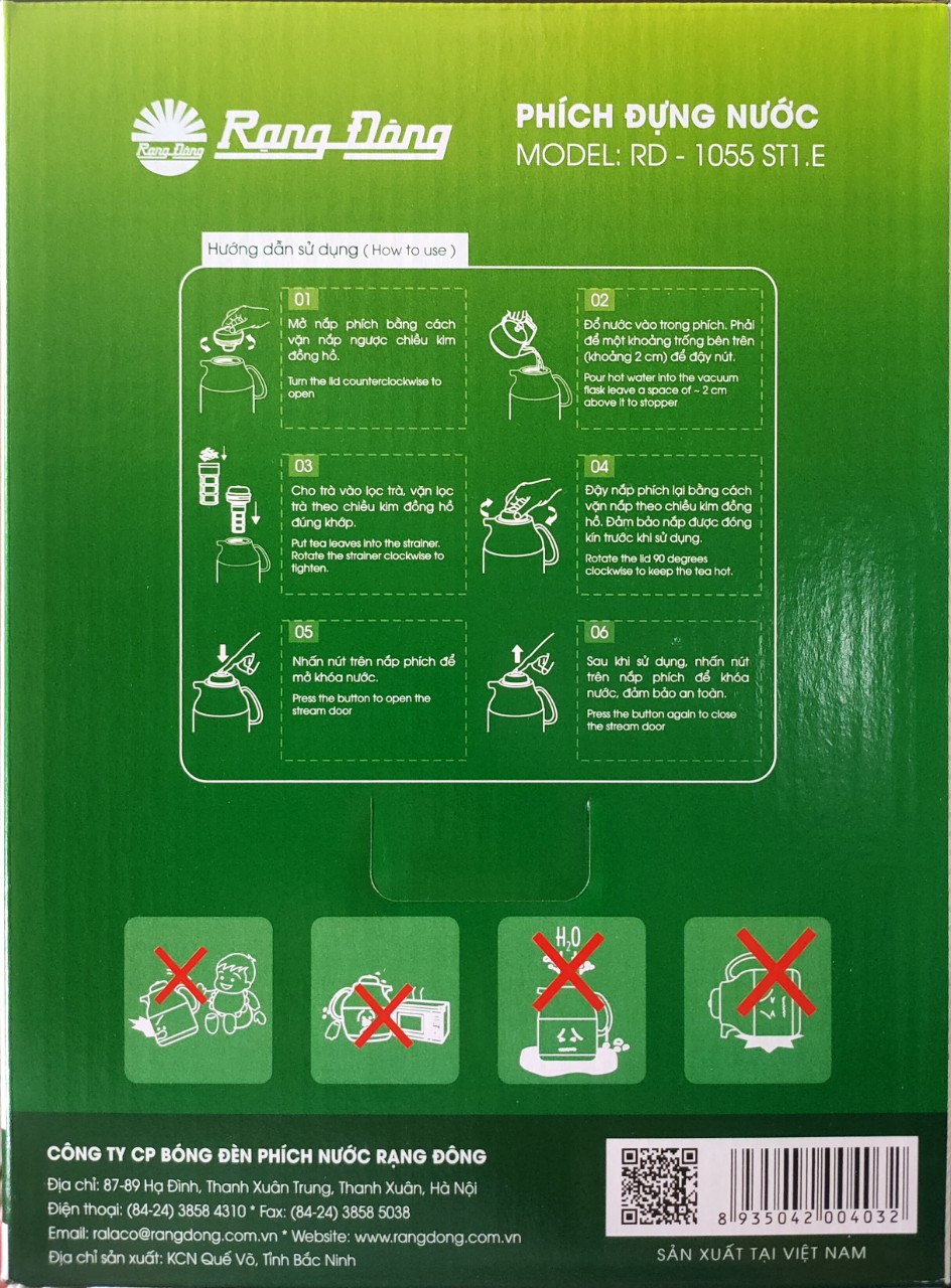 [HCM]Phích trà - Phích đựng nước Rạng Đông - 1055 ST1.E