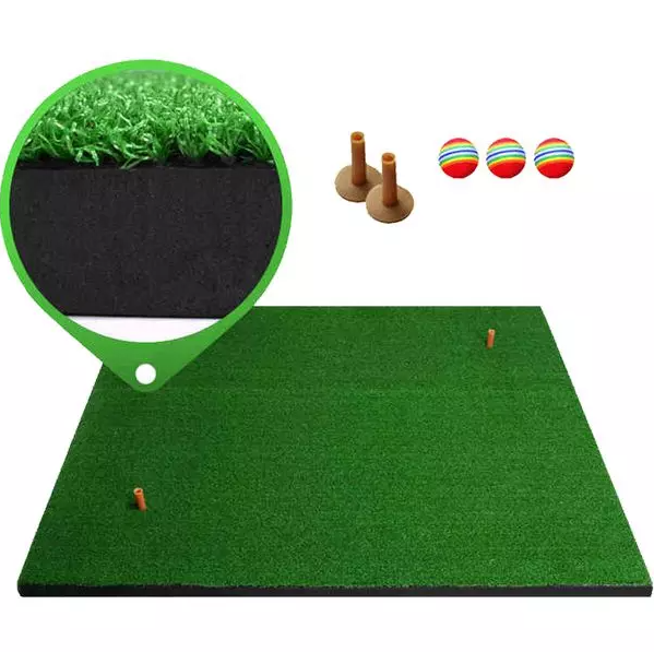 Thảm Tập Golf Swing 150cm x 150cm - Dày 3cm - Cỏ Golf Cao Cấp - Tặng Tee