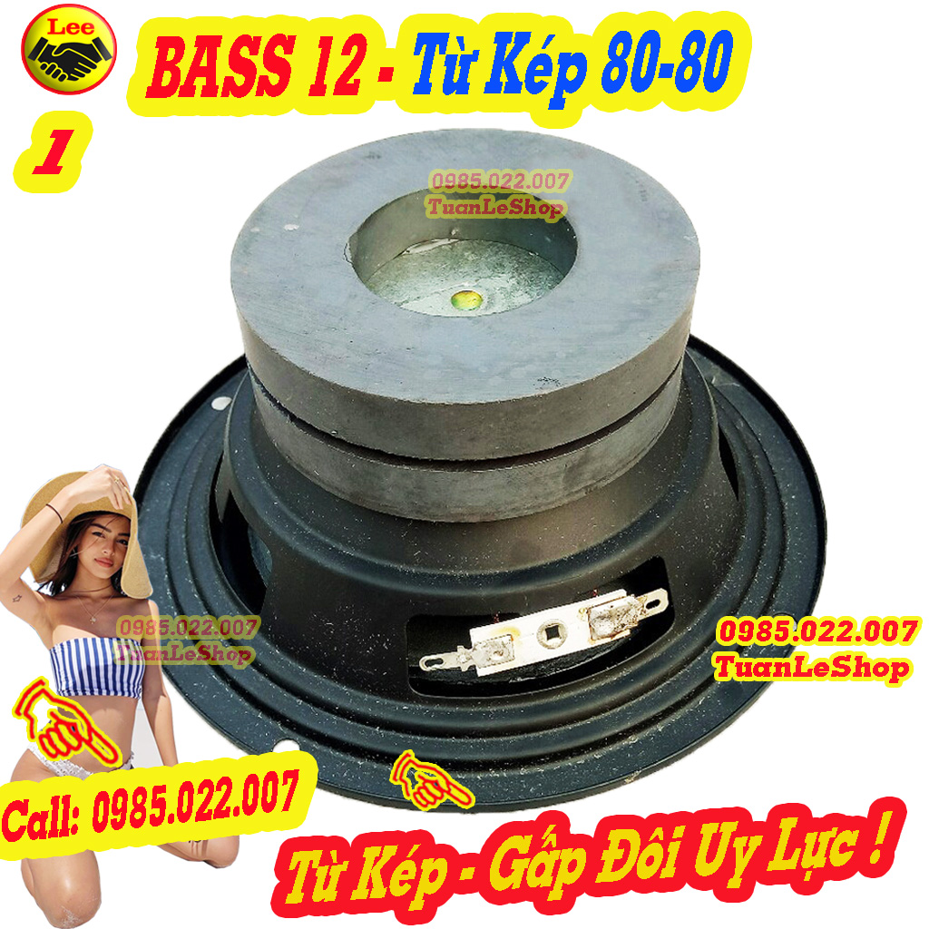 Bass 12 từ kép 80-80 - giá 01 loa bass 1 tấc 2