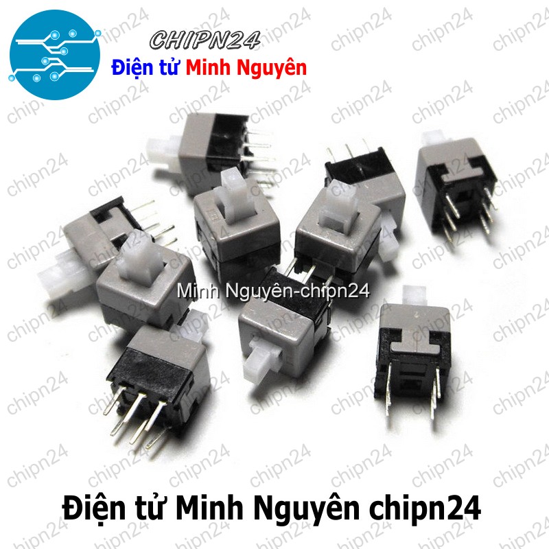 [10 cái] (F83) Nút nhấn 6 chân 8.5x8.5mm Tự giữ - HH000559