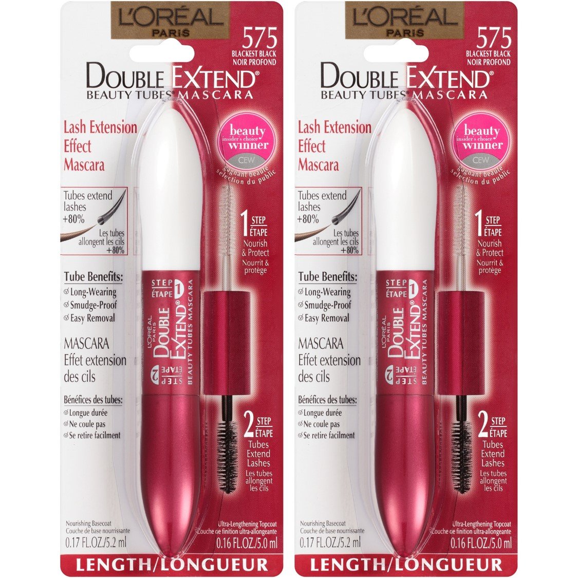 MASCARA 2 ĐẦU LOREAL DOUBLE EXTEND DƯỠNG MI GIÚP LÀM DÀI VÀ CONG MI (CÓ SẴN)