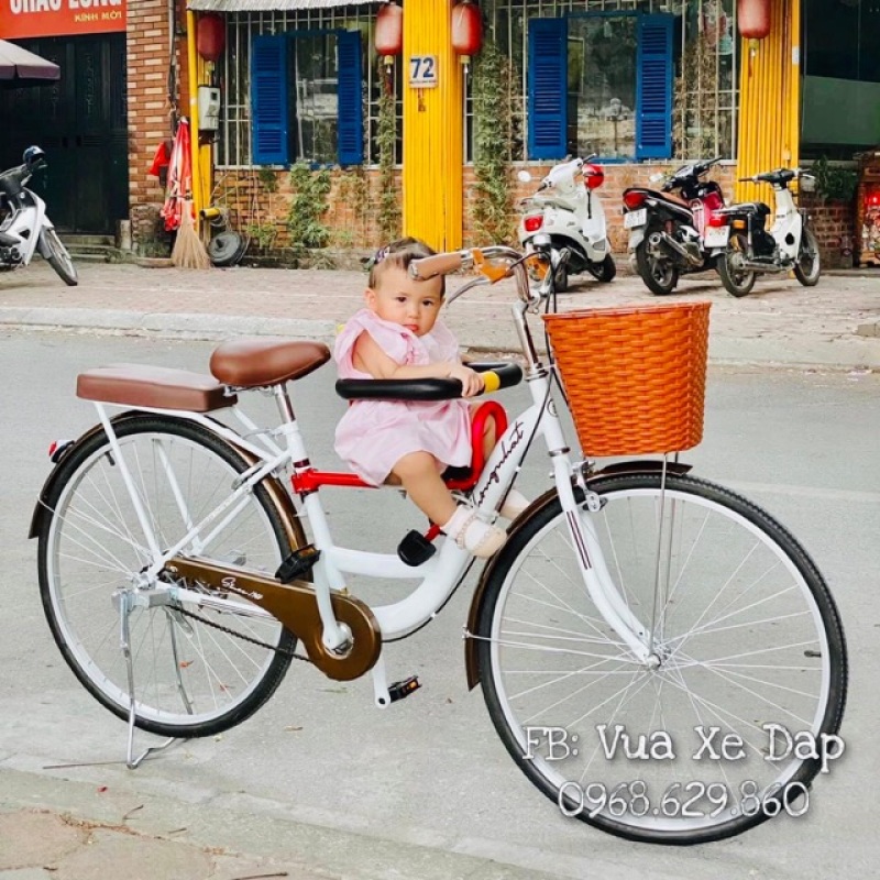 Mua Xe đạp mini nữ Thống Nhất kèm❤️FREESHIP❤️ ghế trước cho bé