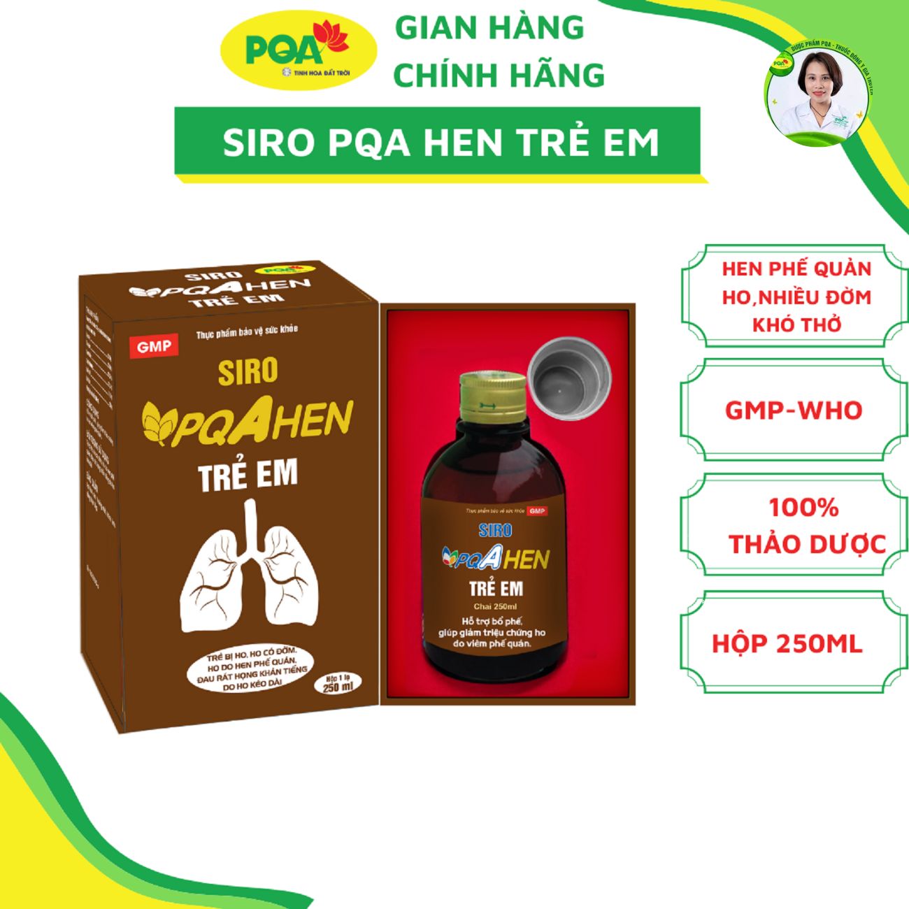 Siro hen children PQA help food residues, helps relieve symptoms cough due to bronchitis for children with cough, ho do bronchial asthma, pain burning throat
