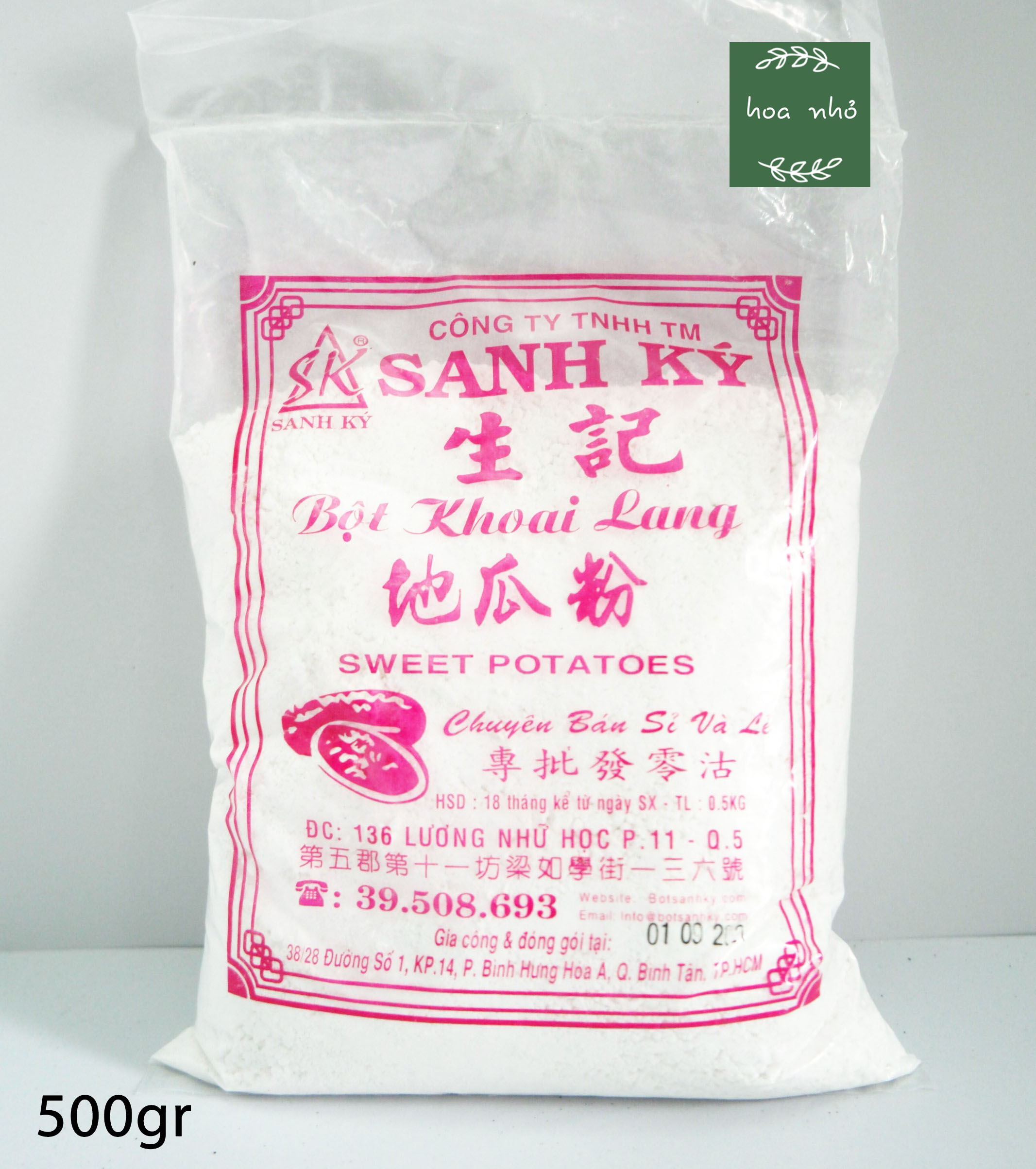 Bột khoai lang Sanh Ký bịch 500gr