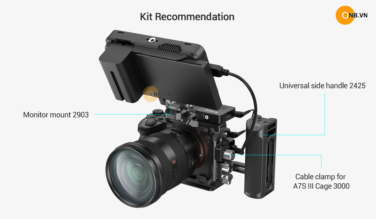 SmallRig Camera Half Cage for Sony Alpha a74 a7s3 a7r4 3639