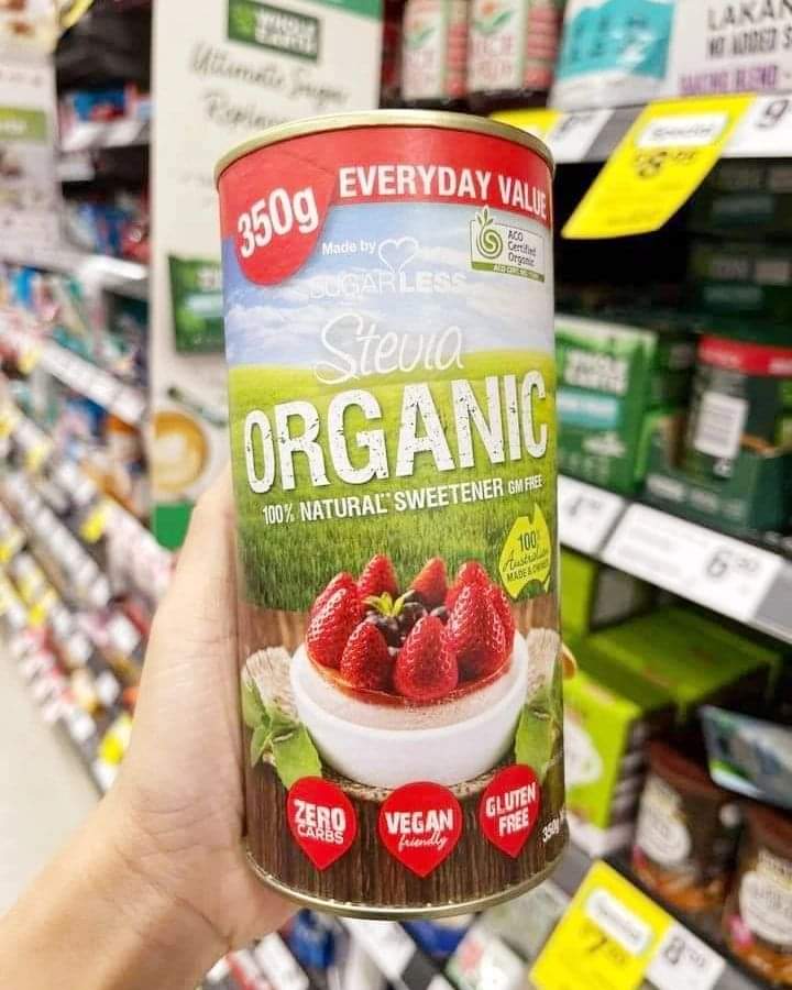 ĐƯỜNG CỎ NGỌT STEVIA ORGANIC SUGARLESS