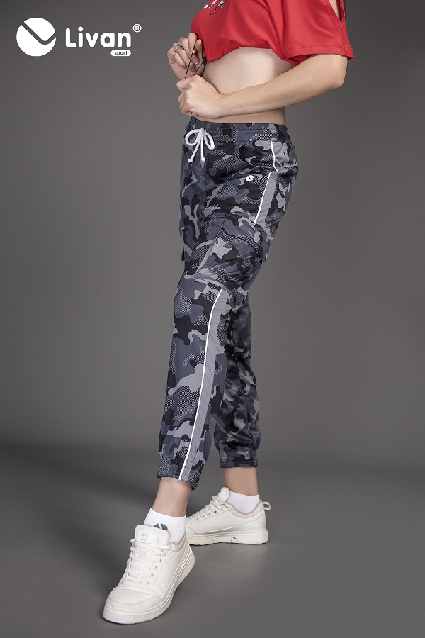 Quần Jogger Nữ Rằn Ri LIVAN SPORT Cao Cấp