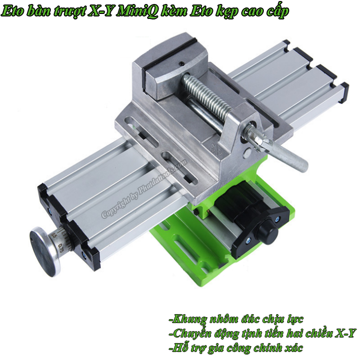 Bàn trượt Eto hai chiều X-Y MiniQ kèm Eto kẹp