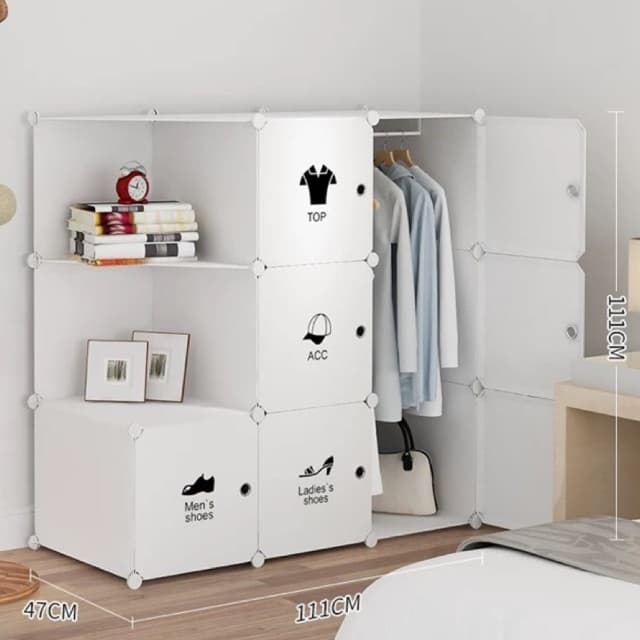 [HCM]Tủ nhựa ghép - 9 ô