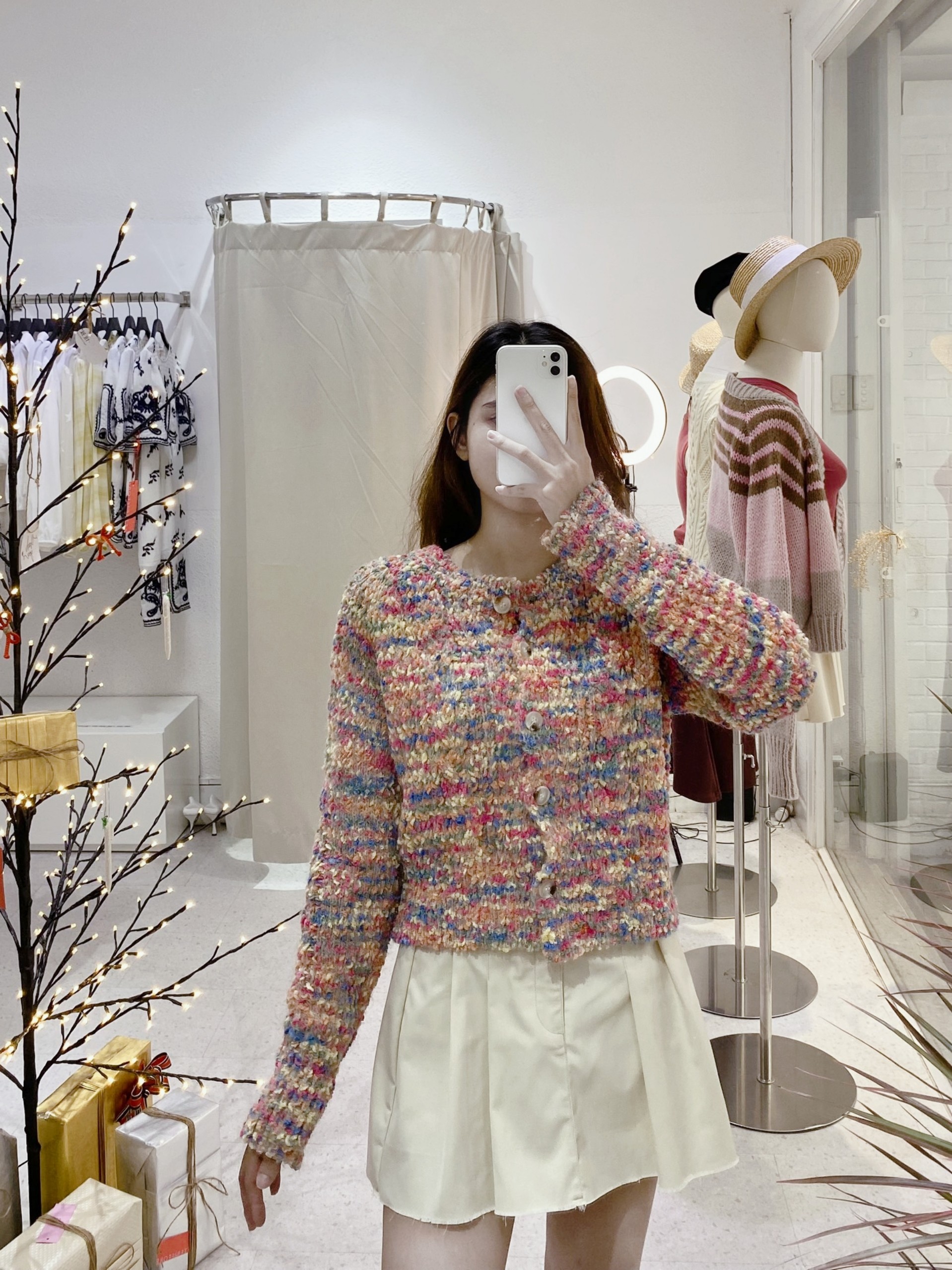 AfterBefore | Áo Cardigan đốm 2 màu