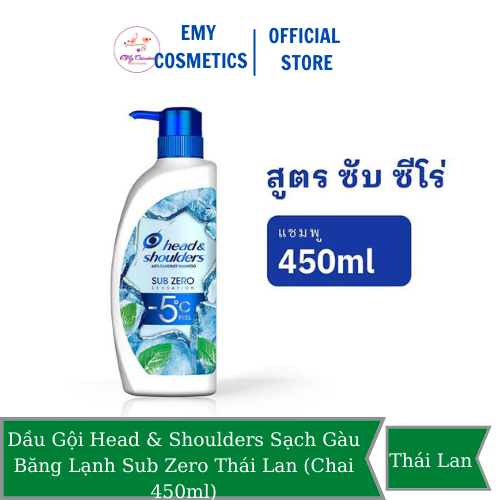 Dầu Gội Head & Shoulders Sạch Gàu Băng Lạnh Sub Zero Thái Lan (Chai 450ml)