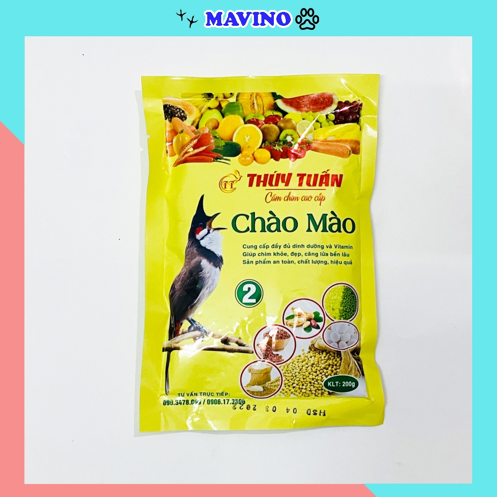 [Hoàn Tiền 10%] Cám chim chào mào Thúy Tuấn số 2 cao cấp 200gram - Cám chào mào Thúy Tuấn cao cấp