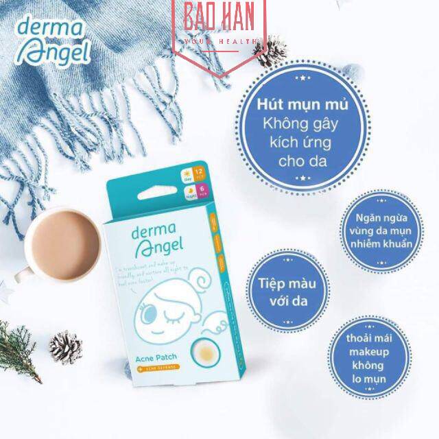 Miếng dán mụn ban ngày Derma Angel (12 miếng/hộp)