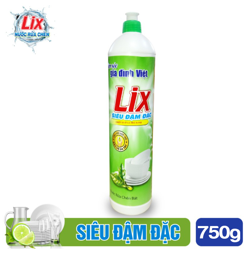 Nước rửa chén Lix đậm đặc 750g