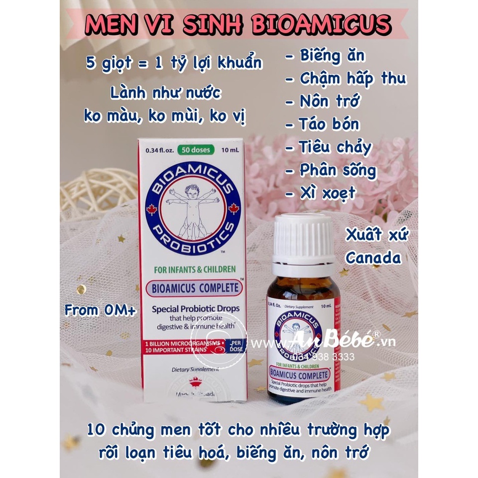[] Men vi sinh 10 chủng lợi khuẩn BIOAMICUS COMPLETE 10ml