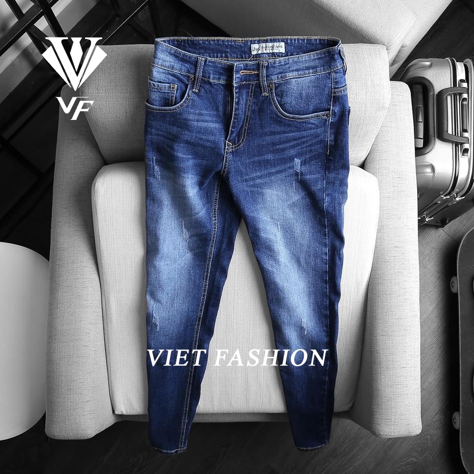 Quần Jean Nam Skinny Màu Xám Quần Bò Nam Dài Trơn Co Giãn Chuẩn Form Dáng Côn PHƯƠNG VI FASHION
