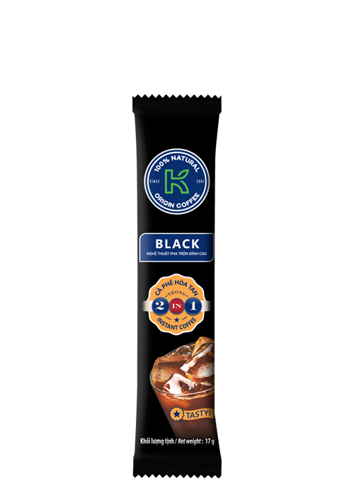 [HCM]Cà phê rang xay hoà tan K Black 2:1 (Instant Coffee 2 in 1) 255 gr