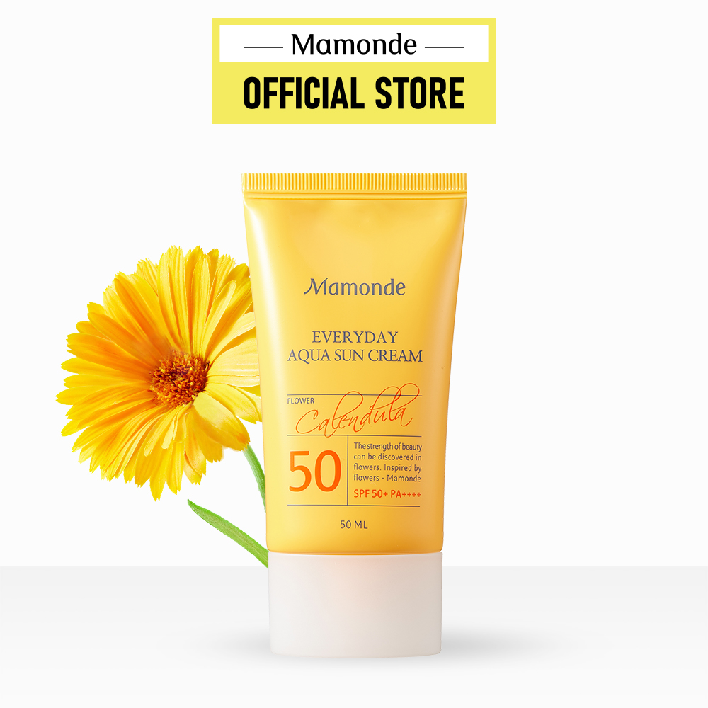 Hình ảnh Kem chống nắng dưỡng ẩm dịu nhẹ với mọi loại da Mamonde Everyday Aqua Sun Cream SPF 50+ PA++++ 50ml