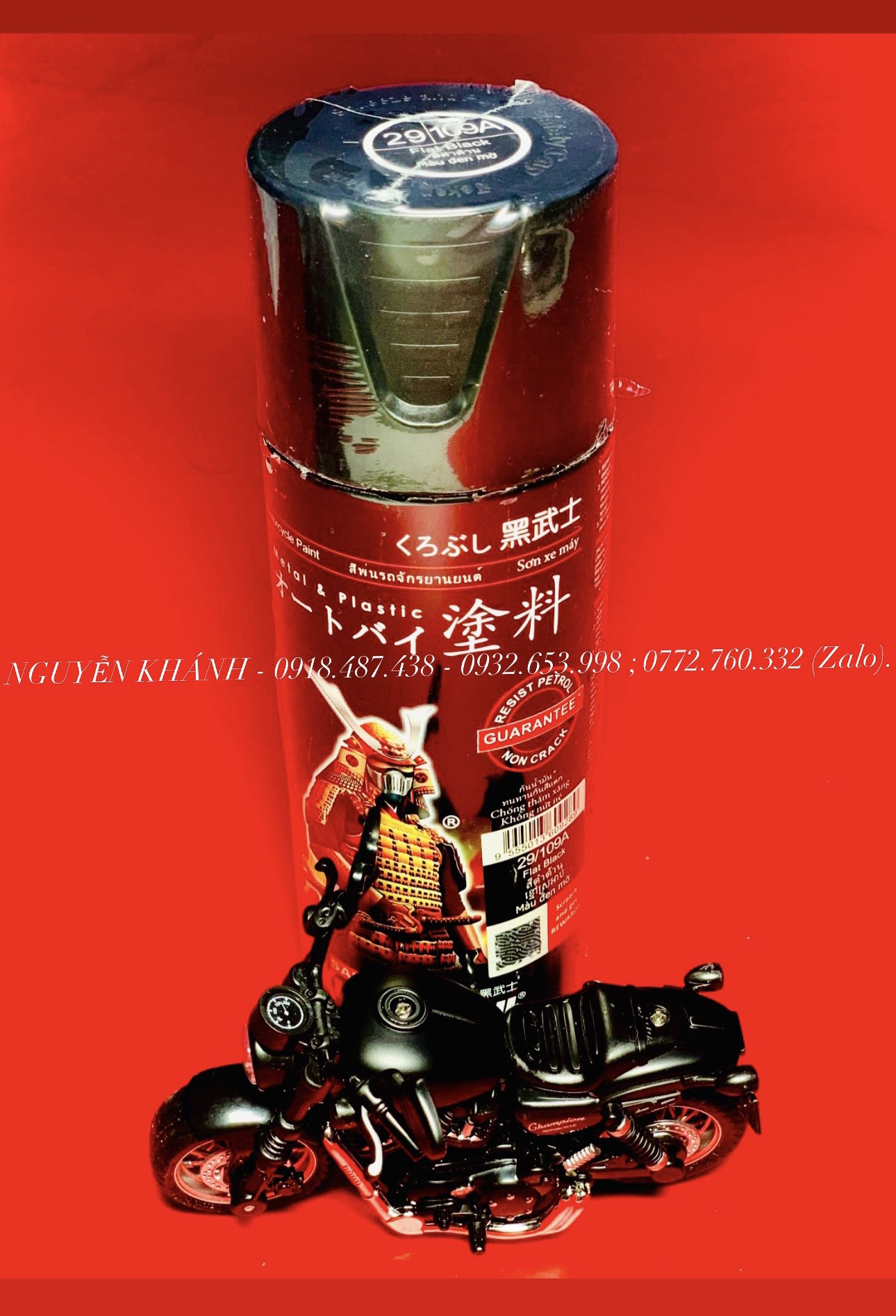 29/109A-xịt samurai màu đen mờ