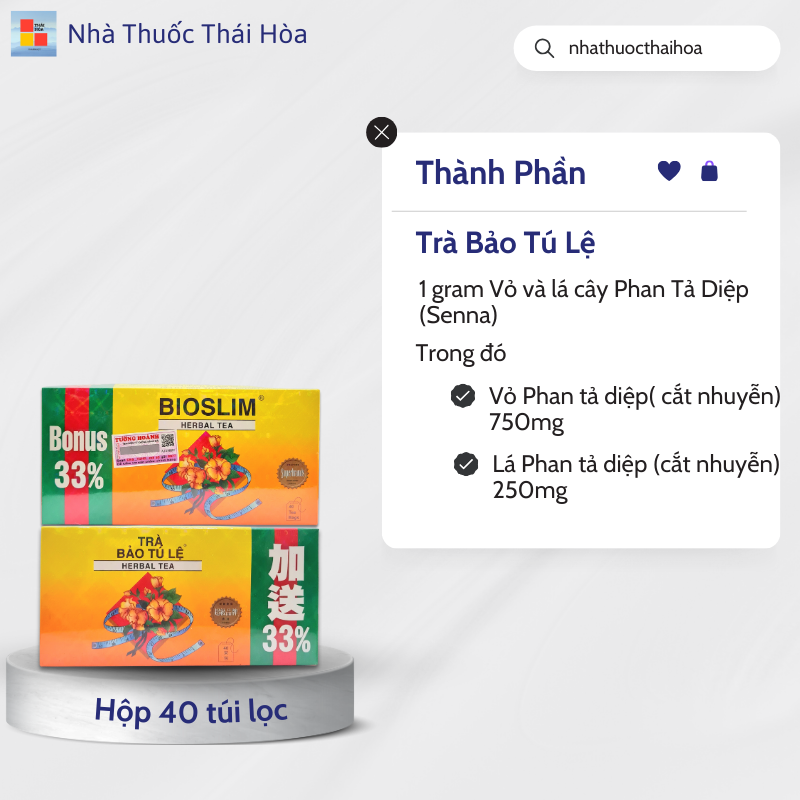 TRÀ GIẢM CÂN BIOSLIM (BẢO TÚ LỆ )