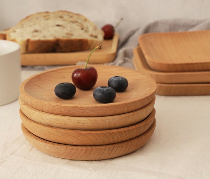 khay đĩa gỗ beech và gỗ xà cừ Cao Cấp