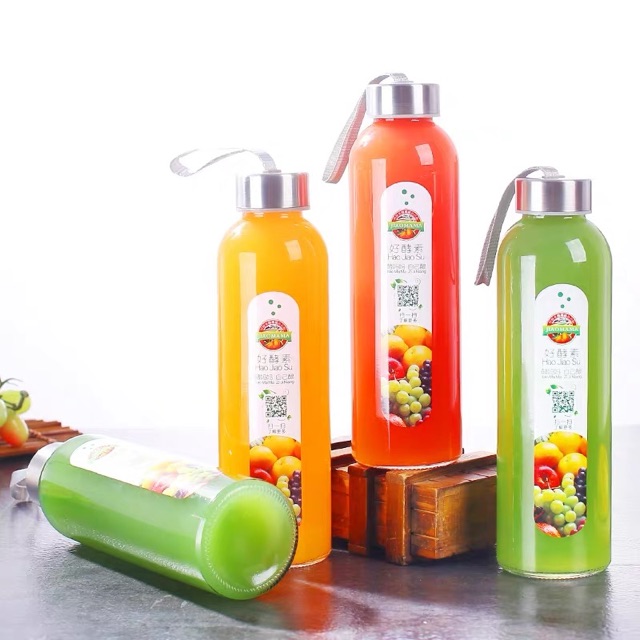 Chai Thuỷ Tinh Nắp Dây Xách 500ml