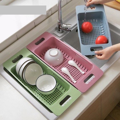 Rổ gác bồn rửa bát thông minh 5613 gấp gọn có thể điều chỉnh kích thước gài bồn rửa chén siêu tiện