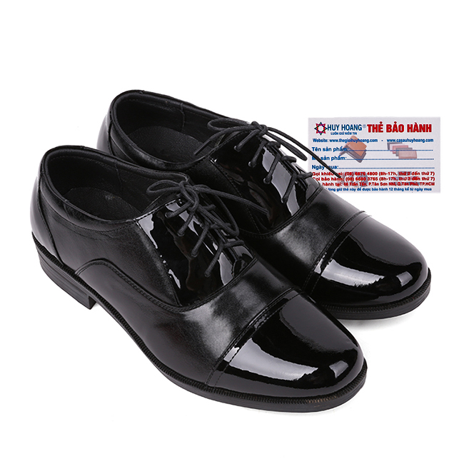 Giày nam da bò cột dây màu đen HQ7116