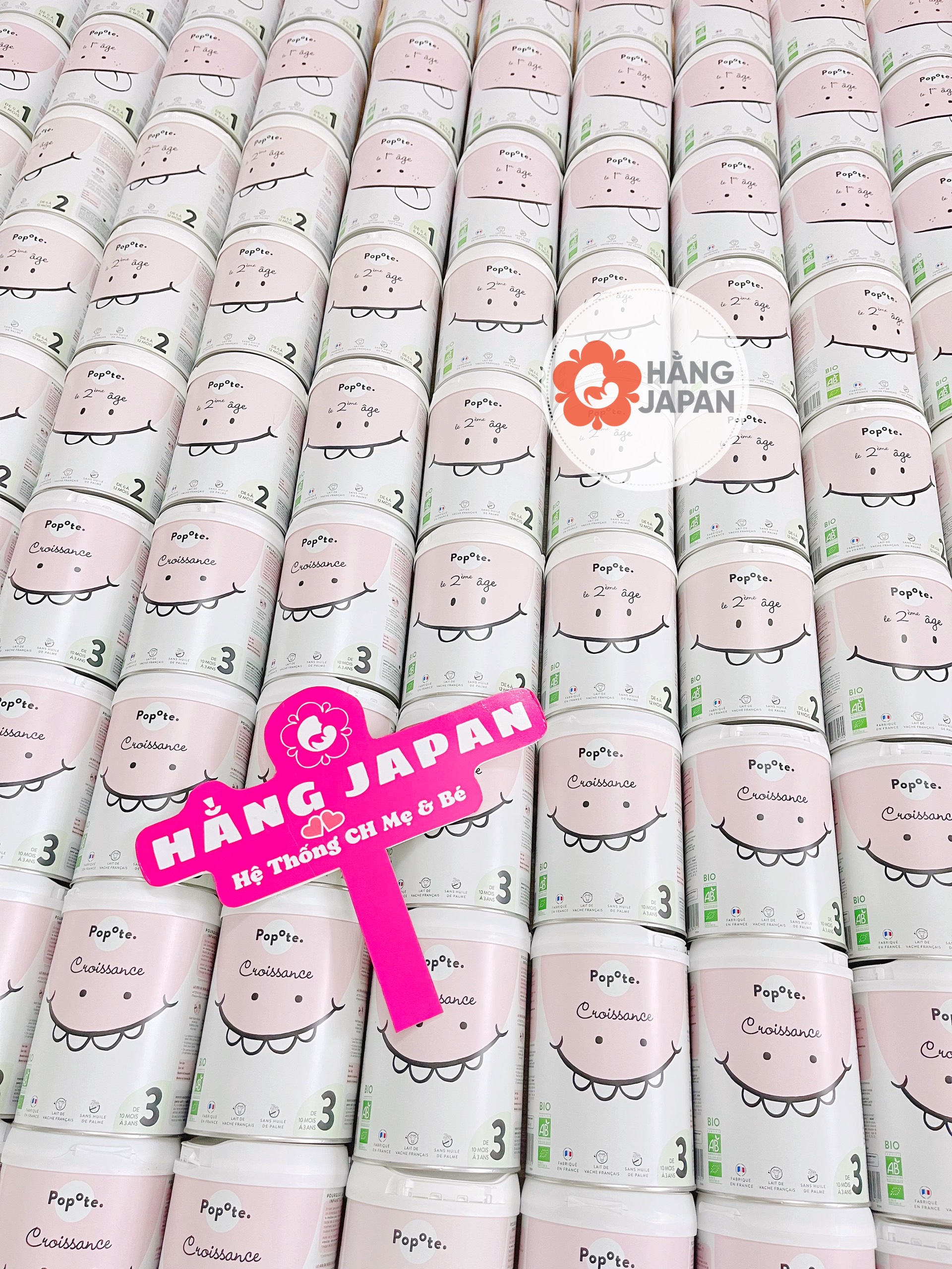 Sữa công thức hữu cơ Popote Bio (800g) số 1, 2, 3 - Hàng Pháp