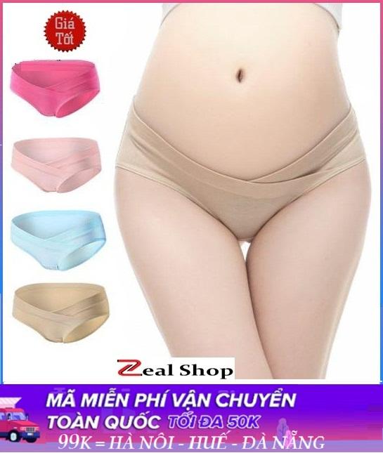 Bộ 4 Quần Lót Cotton Cho Bà Bầu Mềm Mịn