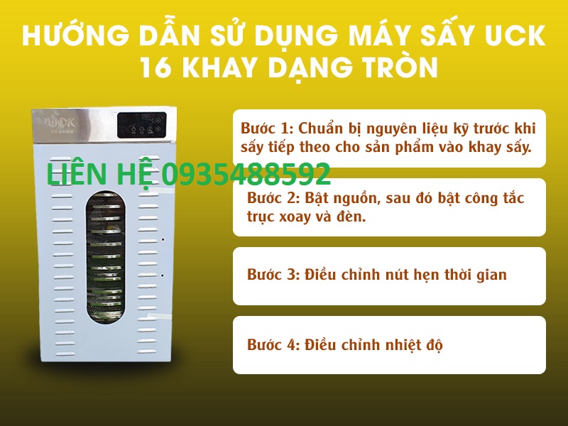 [Installment 0%] food dryer fruit shaft rotating round 16 trays stainless steel 100%. Warranty 1 year