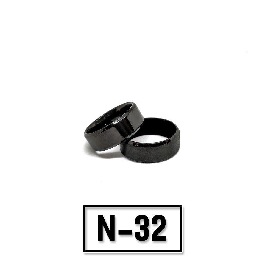 Nhẫn Titan Basic trơn Đen - Mẫu N-32 - SUN ACCESSORIES