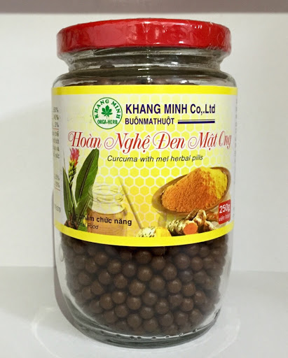 2 Hoàn Nghệ Đen Mật Ong Khang Minh 250g