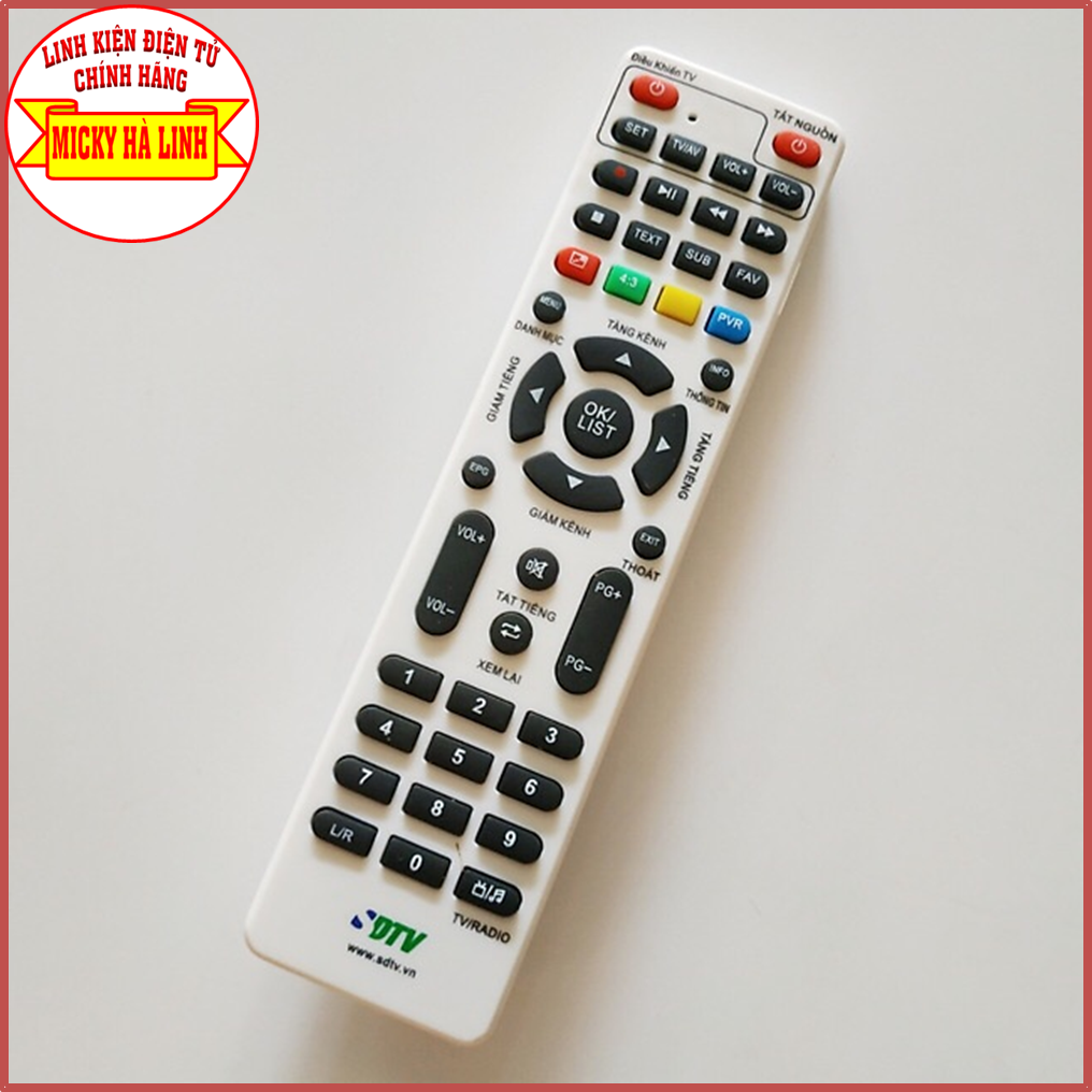 [HCM]Remote (điều khiển) SDTV 17HD của đầu kỹ thuật số DVB.T2  SDTV (hàng zin)