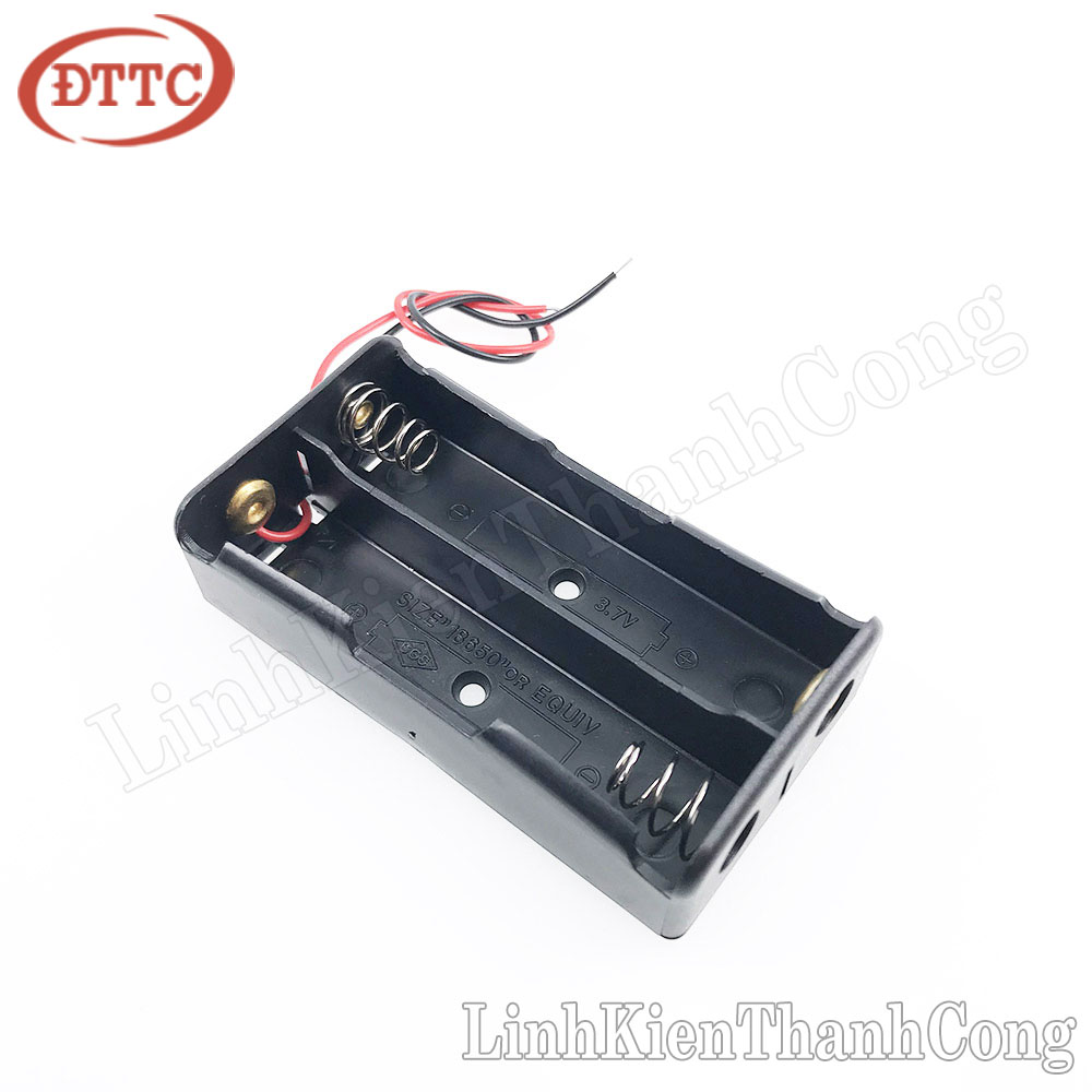 Đế pin 18650 2p đấu nối tiếp - loại 2 pin