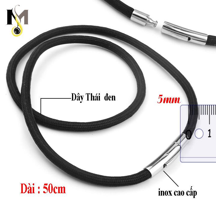 Dây chuyền Nam Dù đen của Thái 5ly cao cấp - Nam tính, mạnh mẽ