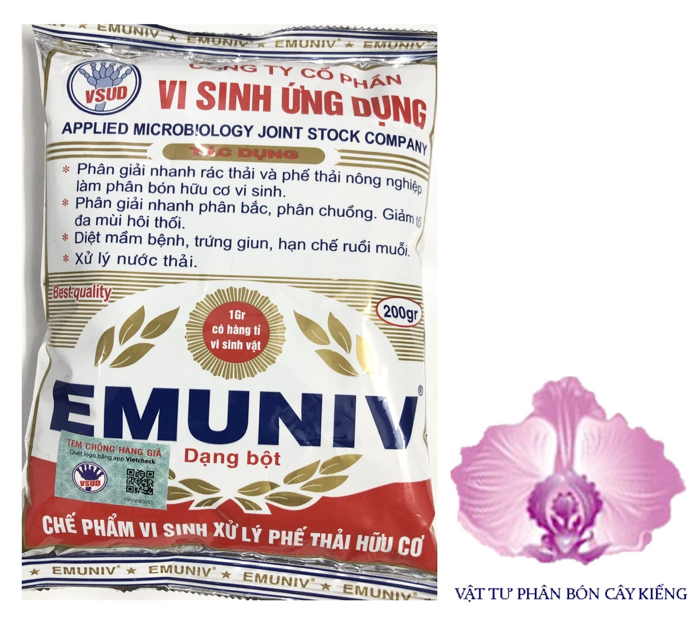 Phân Bón EMUNIV Vi sinh ứng dụng - #166A# 200g