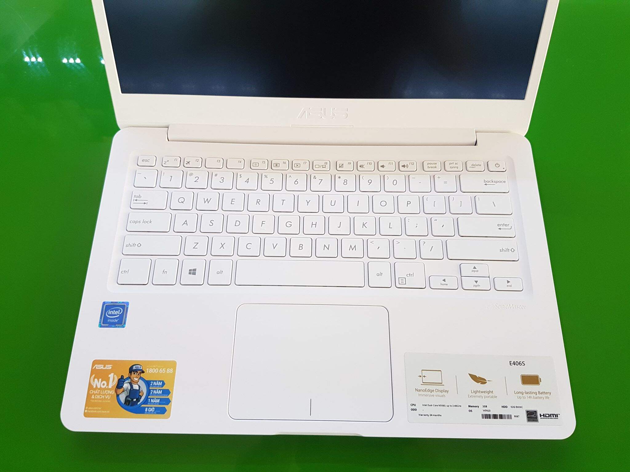 [Trả góp 0%]Asus E406s intel N3050 Ram 2G SSD 32G  14inch