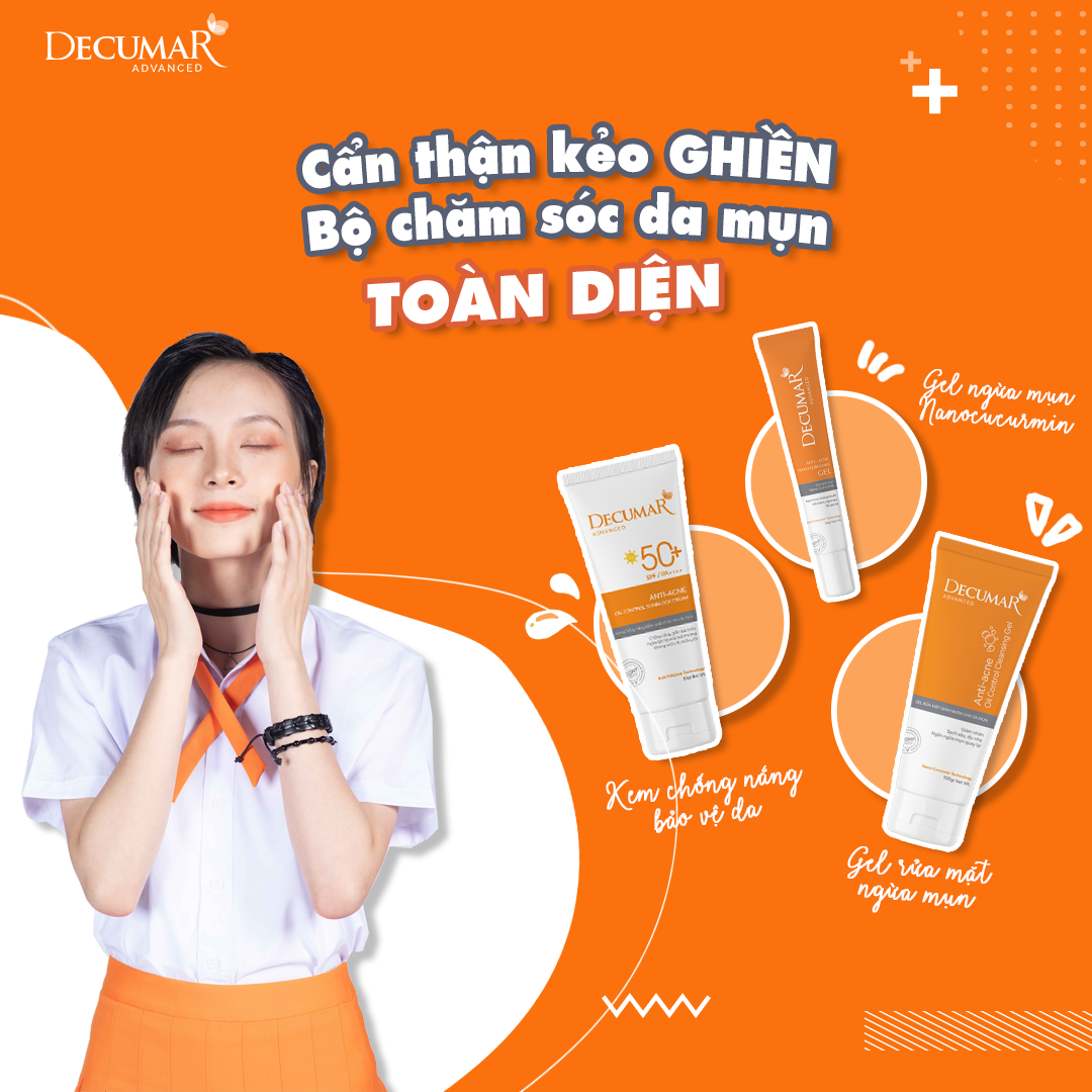 Gel ngừa mụn Decumar Advanced 20gr hết mụn viêm thâm sẹo
