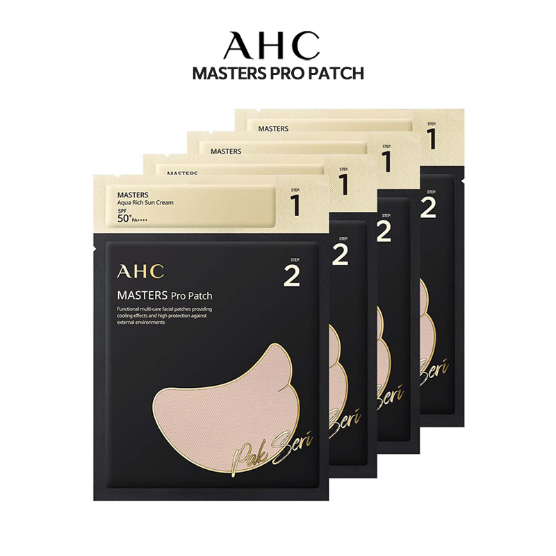 [100% Original] AHC Masters Pro Patch & Aqua Rich Sunscreen 4Pairs x 1Pack (Golf Patch / Eye Patch)
