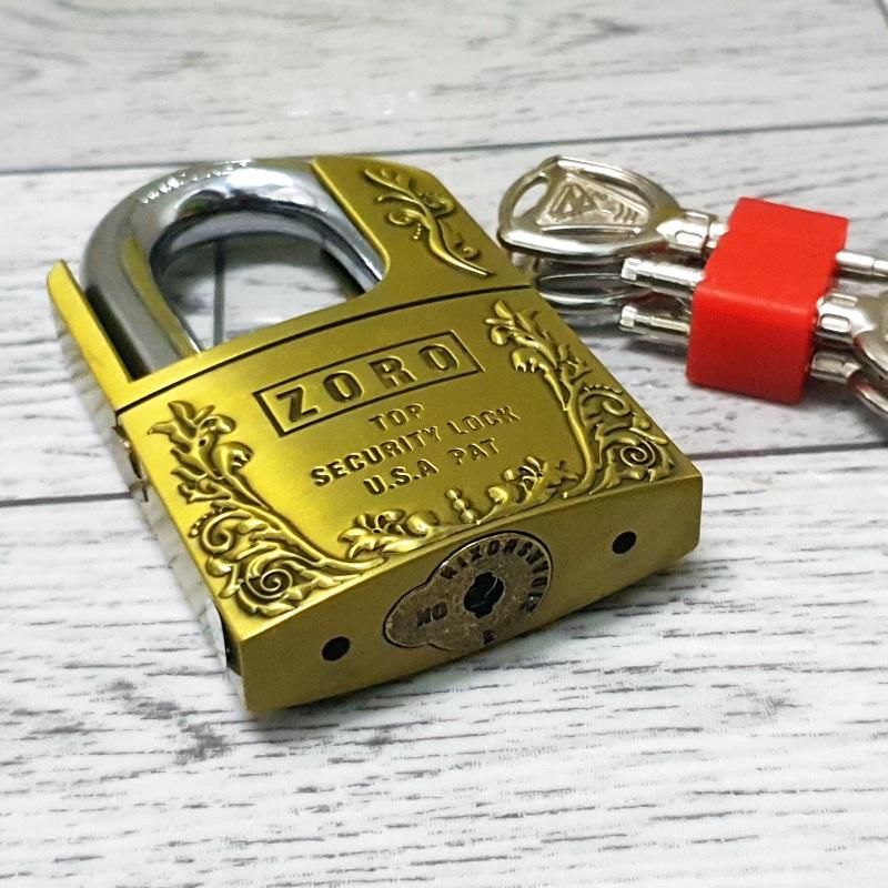 Ổ Khóa bấm Chống Cắt ZORO 6cm hoa văn