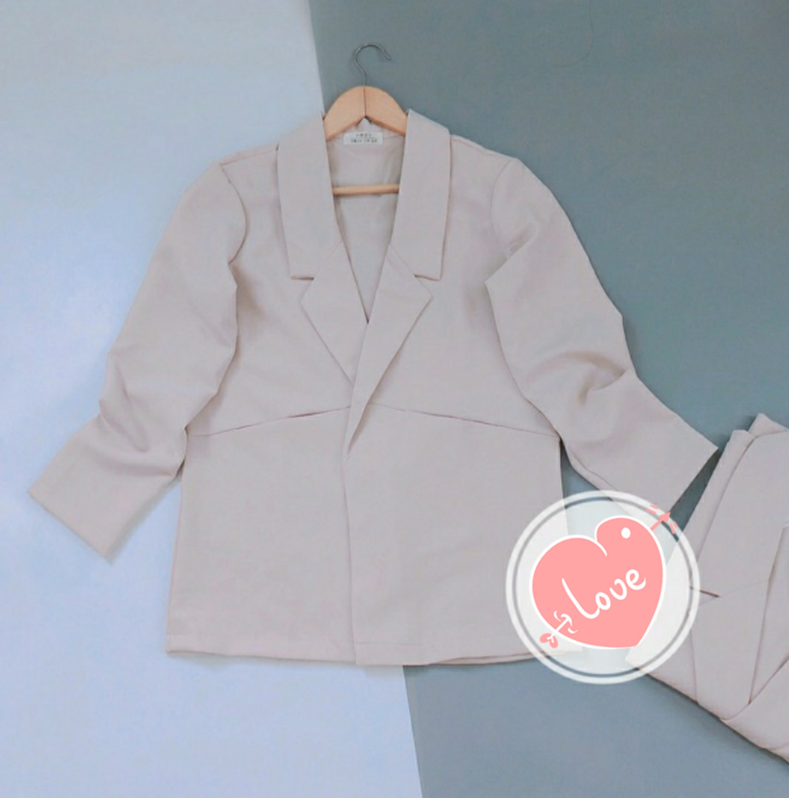[HCM]Áo Blazer nữ trắng ghi 1 lớp cao cấp
